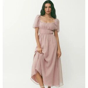 Reformation Mayme Dress Soft Pink NWT